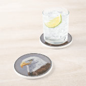 Bald Eagle Portrait Getränkeuntersetzer (Seite)