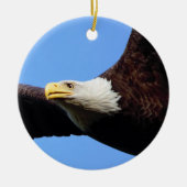 Bald Eagle Portrait Keramik Ornament (Vorne)
