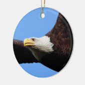 Bald Eagle Portrait Keramik Ornament (Links)