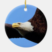 Bald Eagle Portrait Keramik Ornament (Hinten)