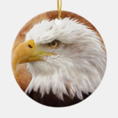 Bald Eagle Portrait Keramikornament (Vorne)