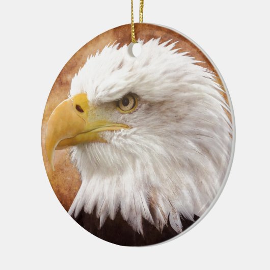 Bald Eagle Portrait Keramikornament (Links)