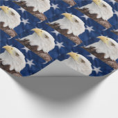 Bald Eagle Portrait mit Sternen Geschenkpapier (Ecke)
