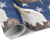Bald Eagle Portrait mit Sternen Geschenkpapier (Rolleneckpunkt)