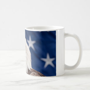 Bald Eagle Portrait mit Sternen Kaffeetasse