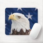 Bald Eagle Portrait mit Sternen Mousepad (Mit Mouse)