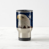 Bald Eagle Portrait mit Sternen Reisebecher (Mittel)