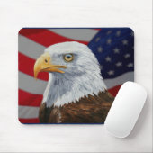 Bald Eagle Portrait Mousepad (Mit Mouse)
