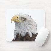Bald Eagle Portrait Mousepad (Mit Mouse)