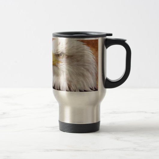 Bald Eagle Portrait Reisebecher (Rechts)