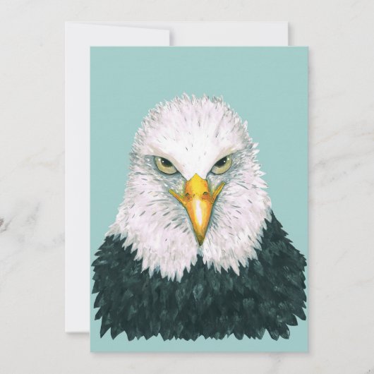Bald Eagle Portrait Save The Date (Vorderseite)
