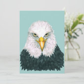 Bald Eagle Portrait Save The Date (Stehend Vorderseite)