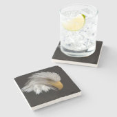 Bald Eagle Portrait Steinuntersetzer (Seitenansicht)