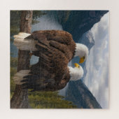 Bald Eagle Protecting His Mate Puzzle (Horizontal)