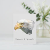 Bald Eagle Prowess & Splendor anpassbar Postkarte (Stehend Vorderseite)