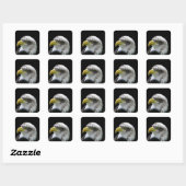 Bald Eagle Quadratischer Aufkleber (Blatt)