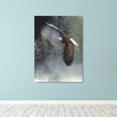 Bald Eagle Raptor Wild Animal Foto Poster Leinwanddruck (Insitu (Holzboden))