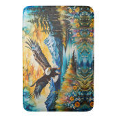 Bald Eagle River Wildblumen bei Sunset Badematte (Vorderseite Vertikal)