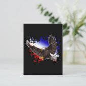 Bald Eagle - Rot, Weiß und Blau Postkarte (Stehend Vorderseite)