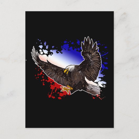 Bald Eagle - Rot, Weiß und Blau Postkarte (Vorderseite)