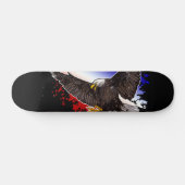 Bald Eagle - Rot, Weiß und Blau Skateboard (Horizontal)