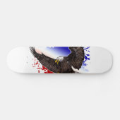 Bald Eagle - Rot, Weiß und Blau Skateboard (Horizontal)