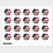 Bald Eagle Round Stickers (Blatt)