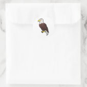 Bald Eagle Runder Aufkleber (Tasche)