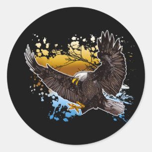 Bald Eagle Runder Aufkleber