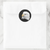 Bald Eagle Runder Aufkleber (Tasche)