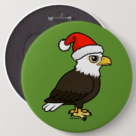 Bald Eagle Santa Button (Vorne & Hinten)