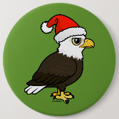 Bald Eagle Santa Button (Vorderseite)