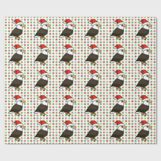 Bald Eagle Santa Geschenkpapier (Flach)