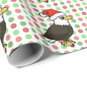 Bald Eagle Santa Geschenkpapier (Rolleneckpunkt)