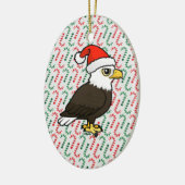Bald Eagle Santa Keramik Ornament (Links)