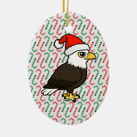 Bald Eagle Santa Keramik Ornament (Hinten)