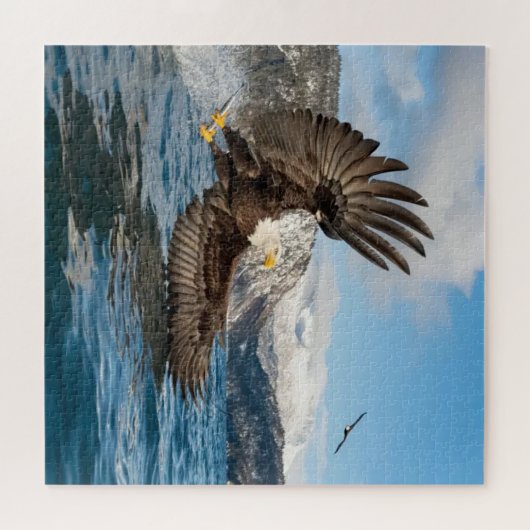 Bald Eagle schnappt sich einen Biss Puzzle (Horizontal)