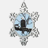 Bald Eagle Schneeflocken Zinn-Ornament (Rechts)