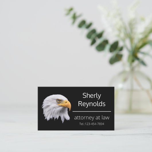 Bald Eagle schön anpassbar Visitenkarte (Stehend Vorderseite)