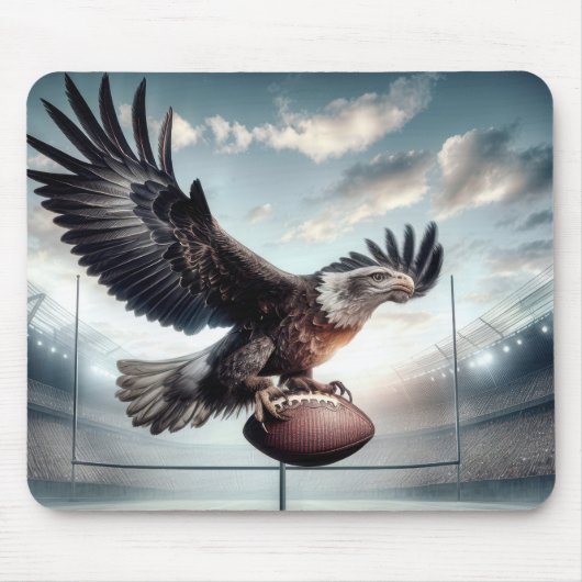 Bald Eagle Scoring a Touchdown Mousepad (Vorne)