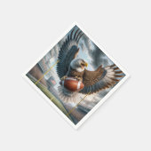 Bald Eagle Scoring a Touchdown Serviette (Ecke)