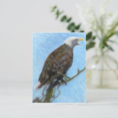 Bald Eagle Screaming in a Tree Postkarte (Stehend Vorderseite)