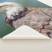 Bald Eagle Sherpa Fleece Blanket Sherpadecke (3/4)