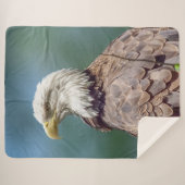 Bald Eagle Sherpa Fleece Blanket Sherpadecke (Vorderseite (Horizontal))