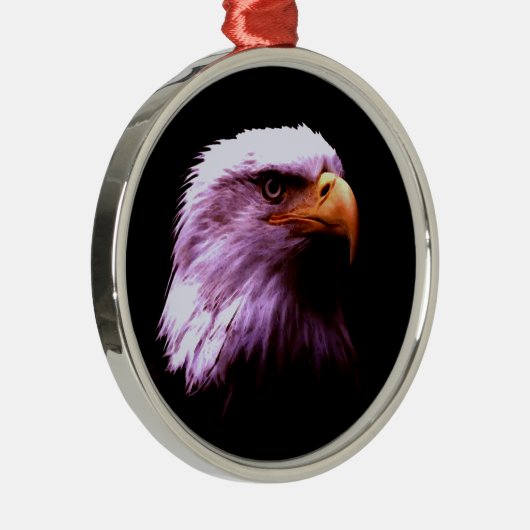Bald Eagle Silbernes Ornament (Rechts)