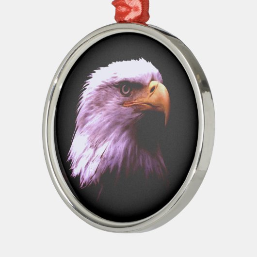 Bald Eagle Silbernes Ornament (Links)