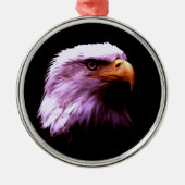 Bald Eagle Silbernes Ornament (Vorne)