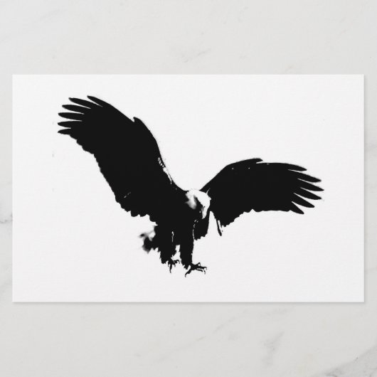 Bald Eagle Silhouette Briefpapier (Vorderseite)
