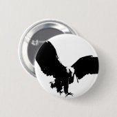 Bald Eagle Silhouette Button (Vorne & Hinten)