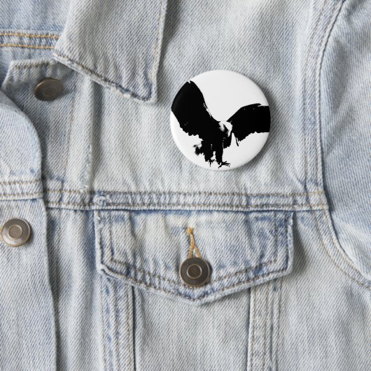 Bald Eagle Silhouette Button (Beispiel)